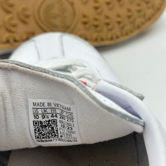 ADIDAS Samoa Sneakers White Red Gum Sz US 10 - Picture 7 of 7